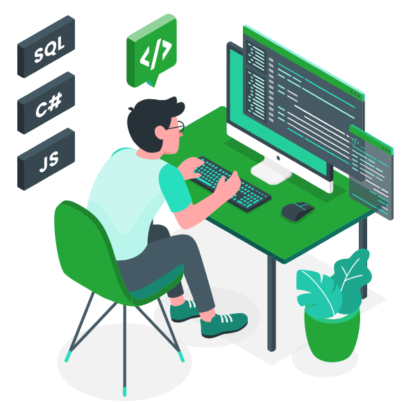 CPU student at computer